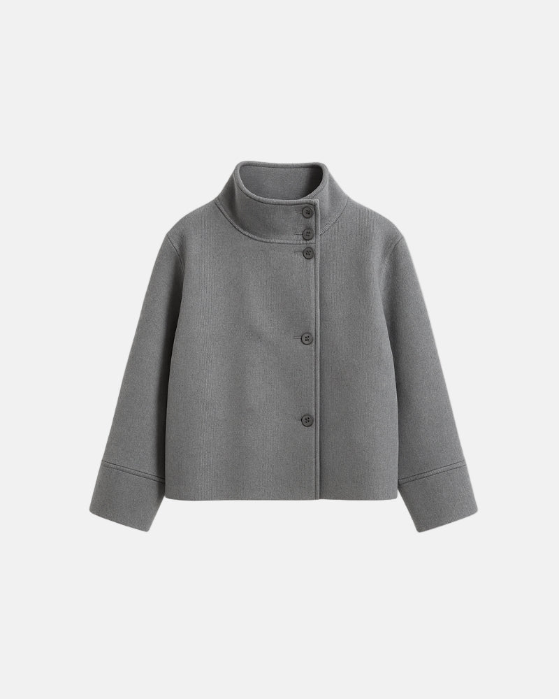 Luxe Double-Breasted Short Coat