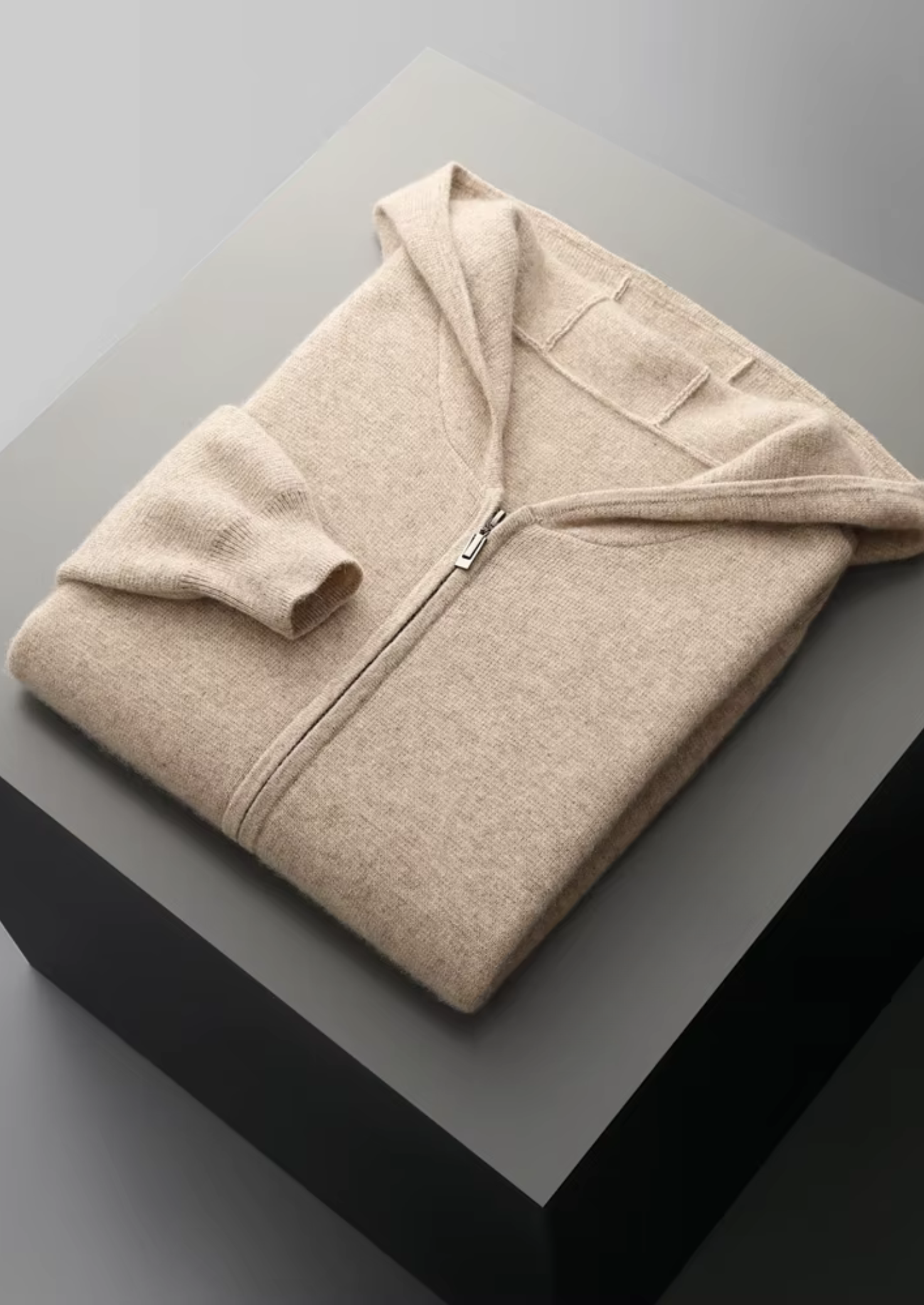 Extra-Fine Merino Wool Zipper Hoodie