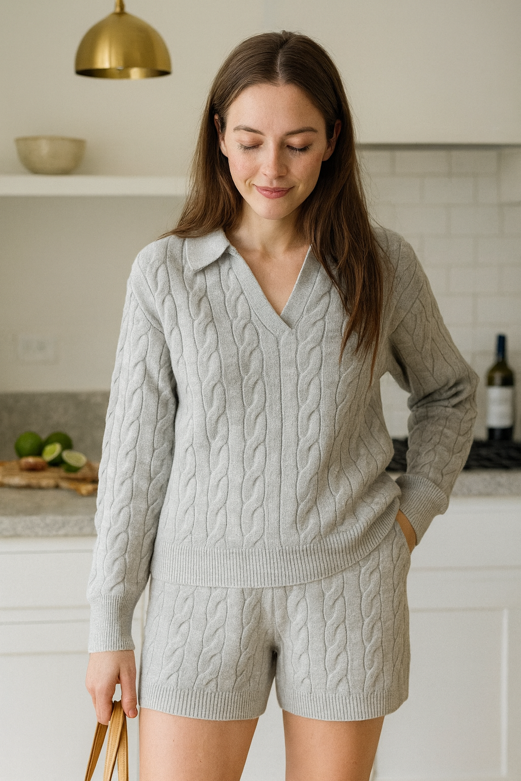 Premium Wool V-neck Knitted Sweater