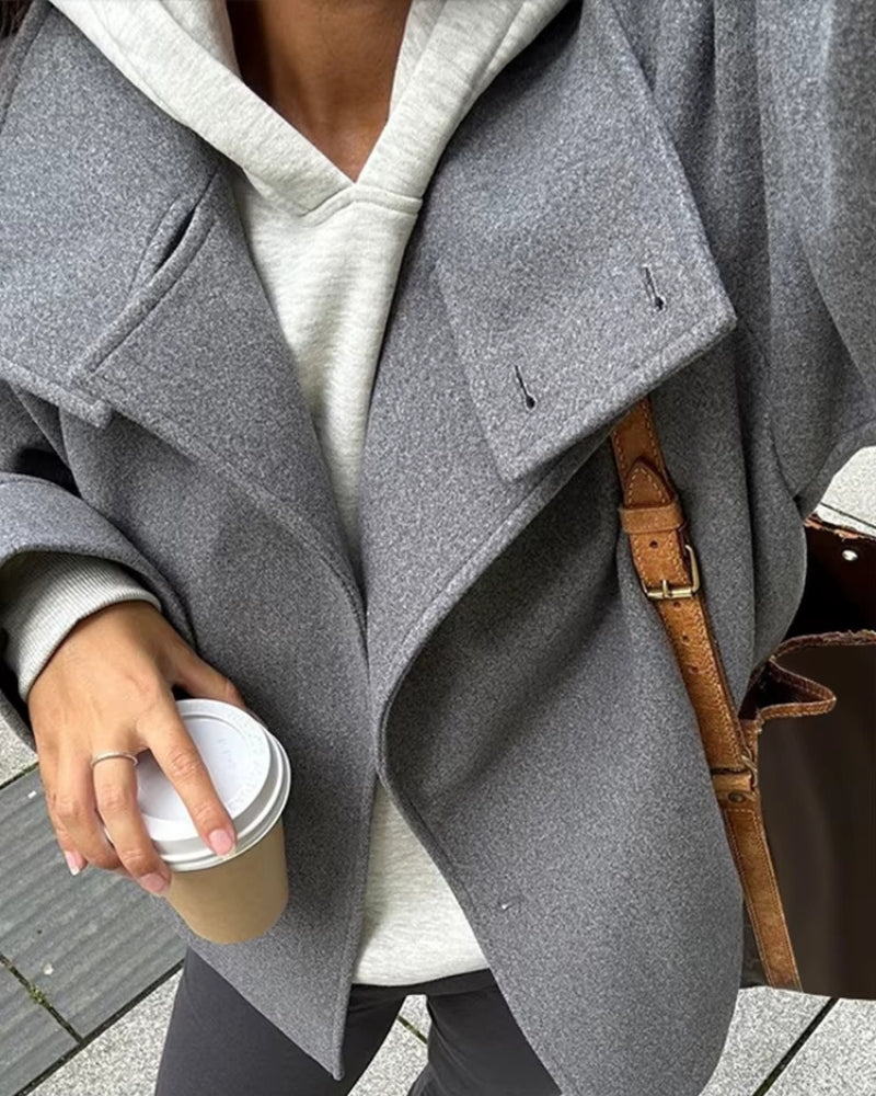 Luxe Double-Breasted Short Coat