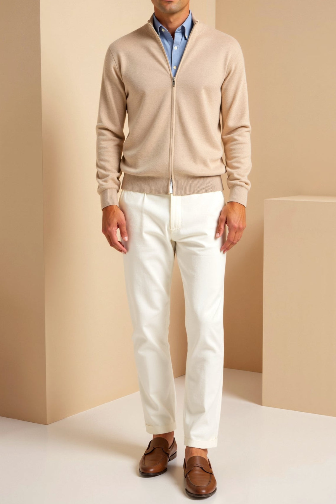 Cardigan – Knit Blend with Slim Fit and Smooth Layering Look