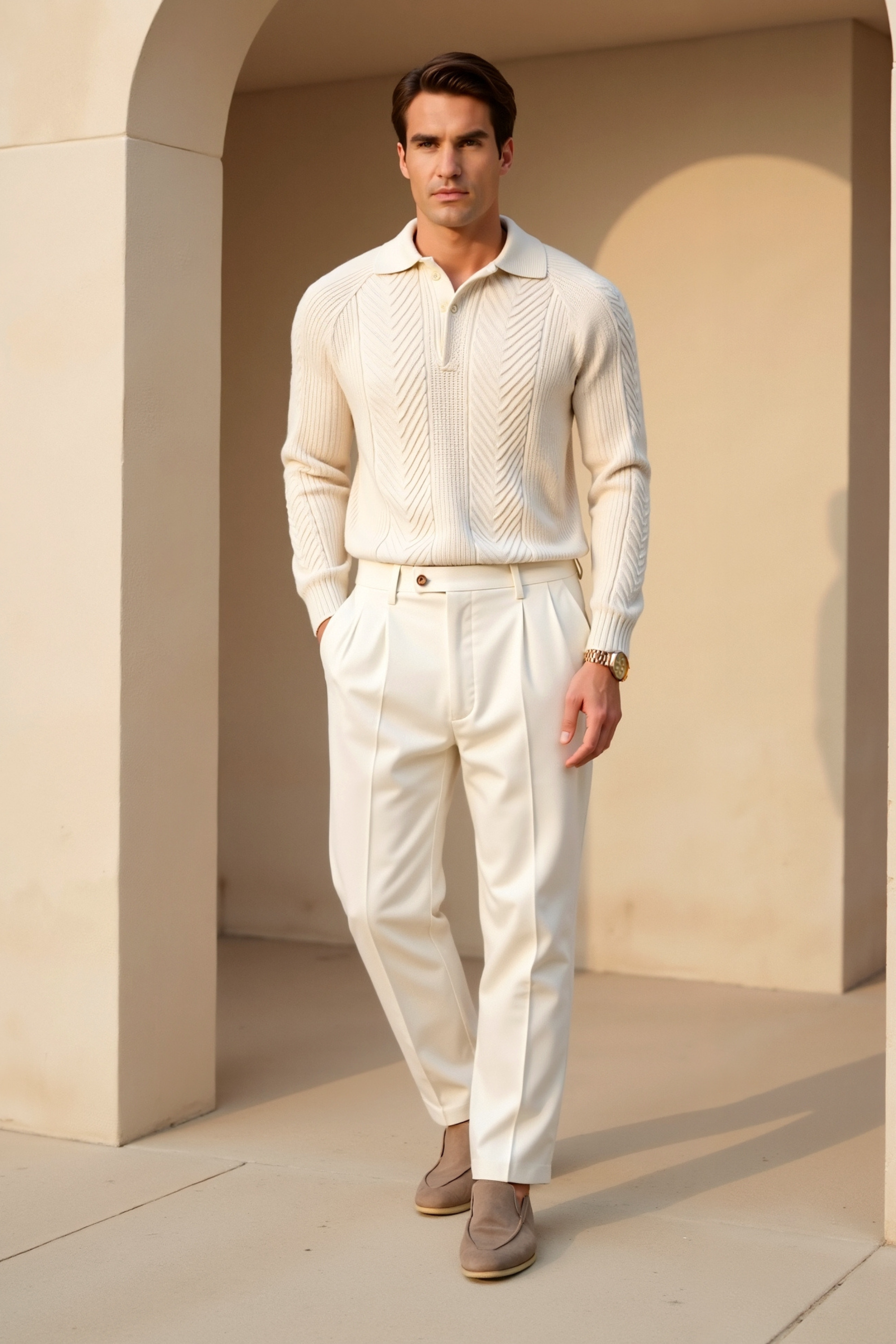 Knit Sweater – Relaxed Fit with Comfortable Freedom of Movement