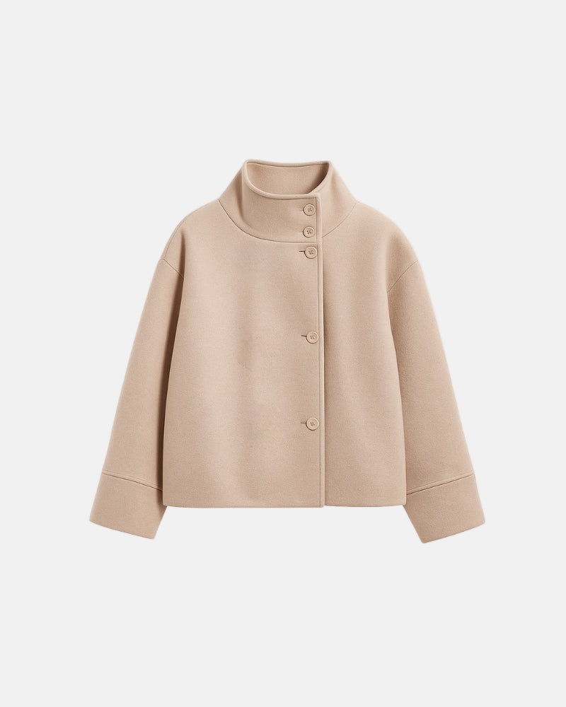 Luxe Double-Breasted Short Coat