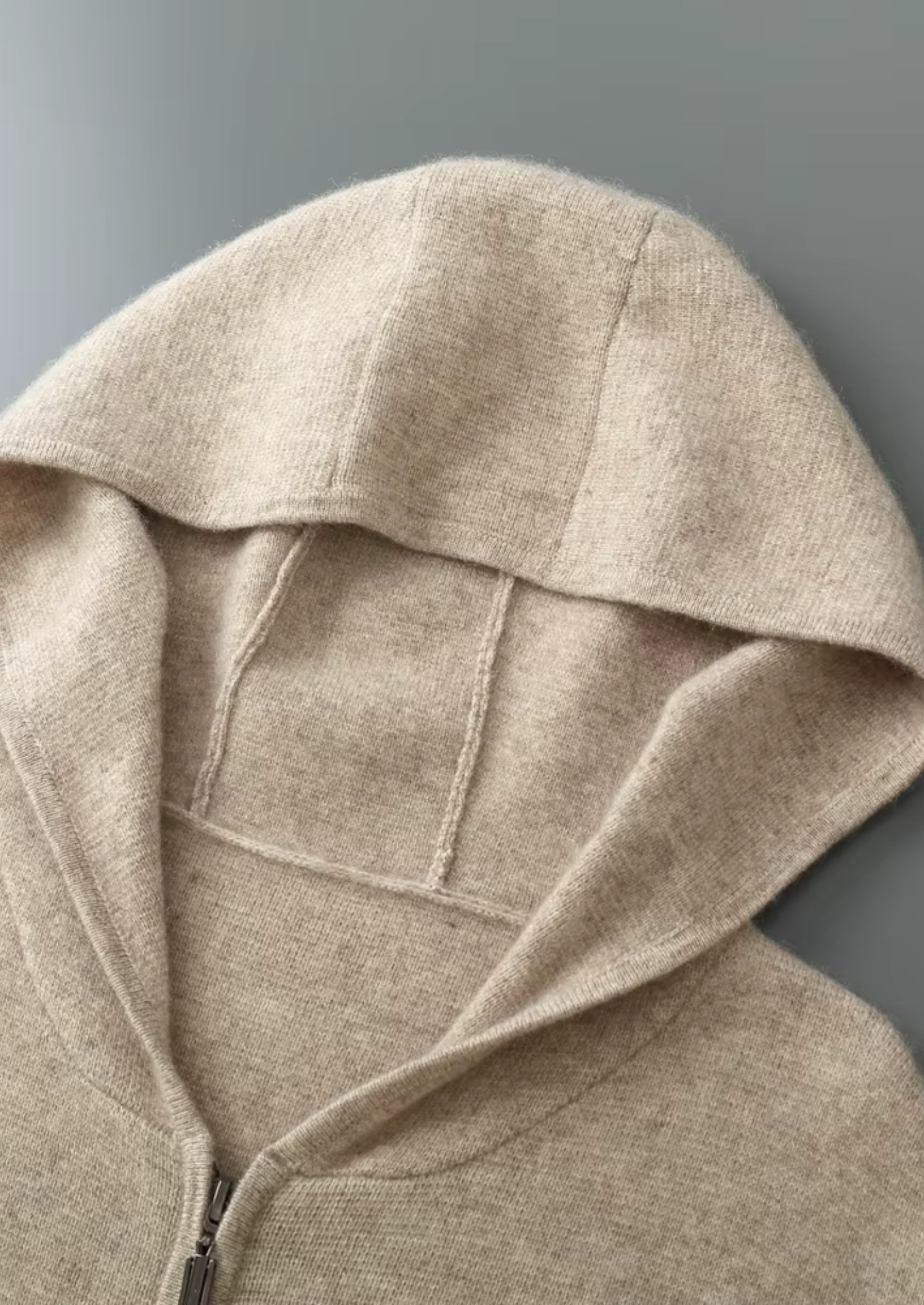 Extra-Fine Merino Wool Zipper Hoodie