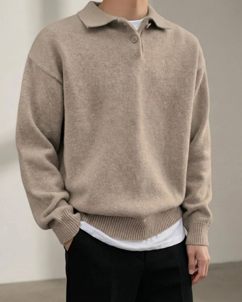 The Heritage Wool Polo Sweater
