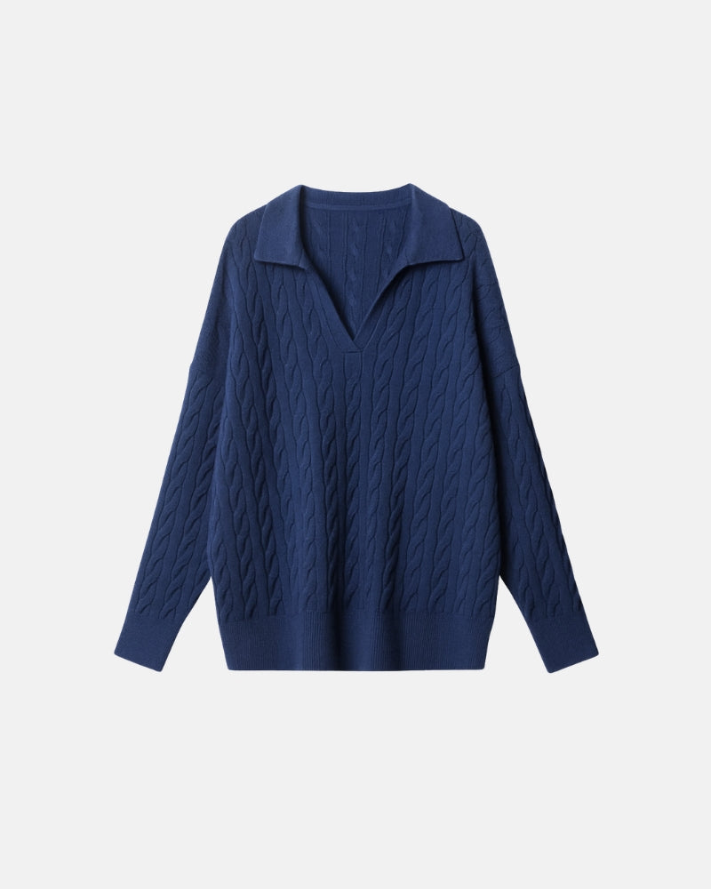 Premium Wool V-neck Knitted Sweater