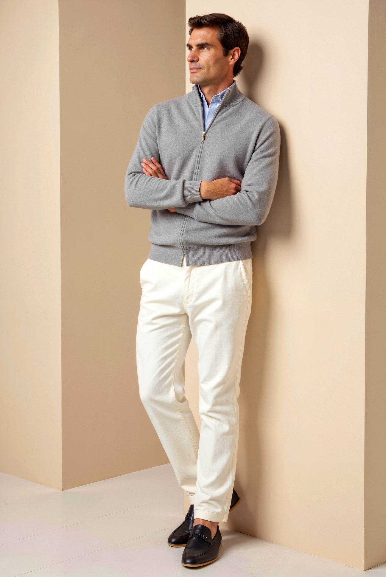 Cardigan – Knit Blend with Slim Fit and Smooth Layering Look