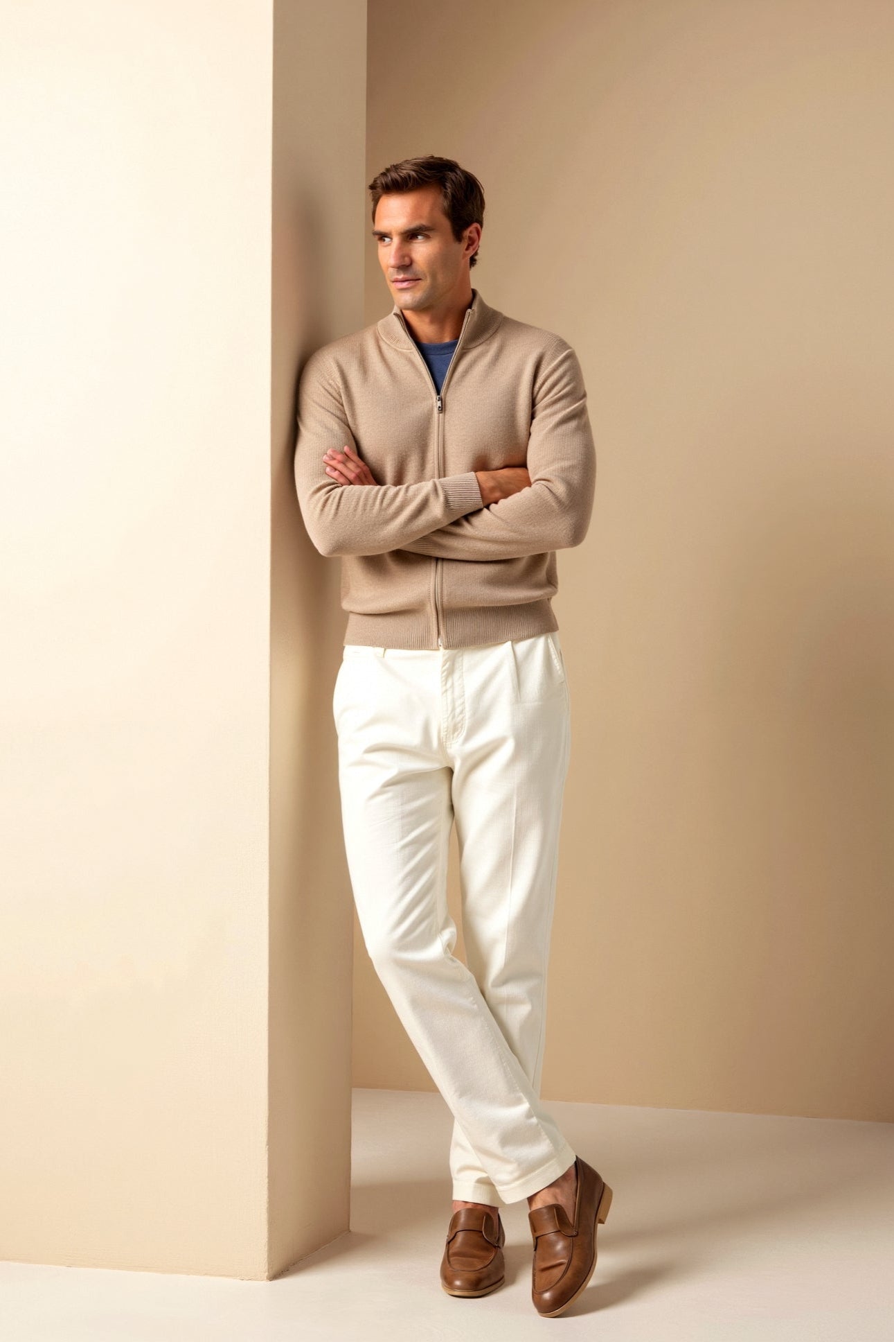 Cardigan – Knit Blend with Slim Fit and Smooth Layering Look