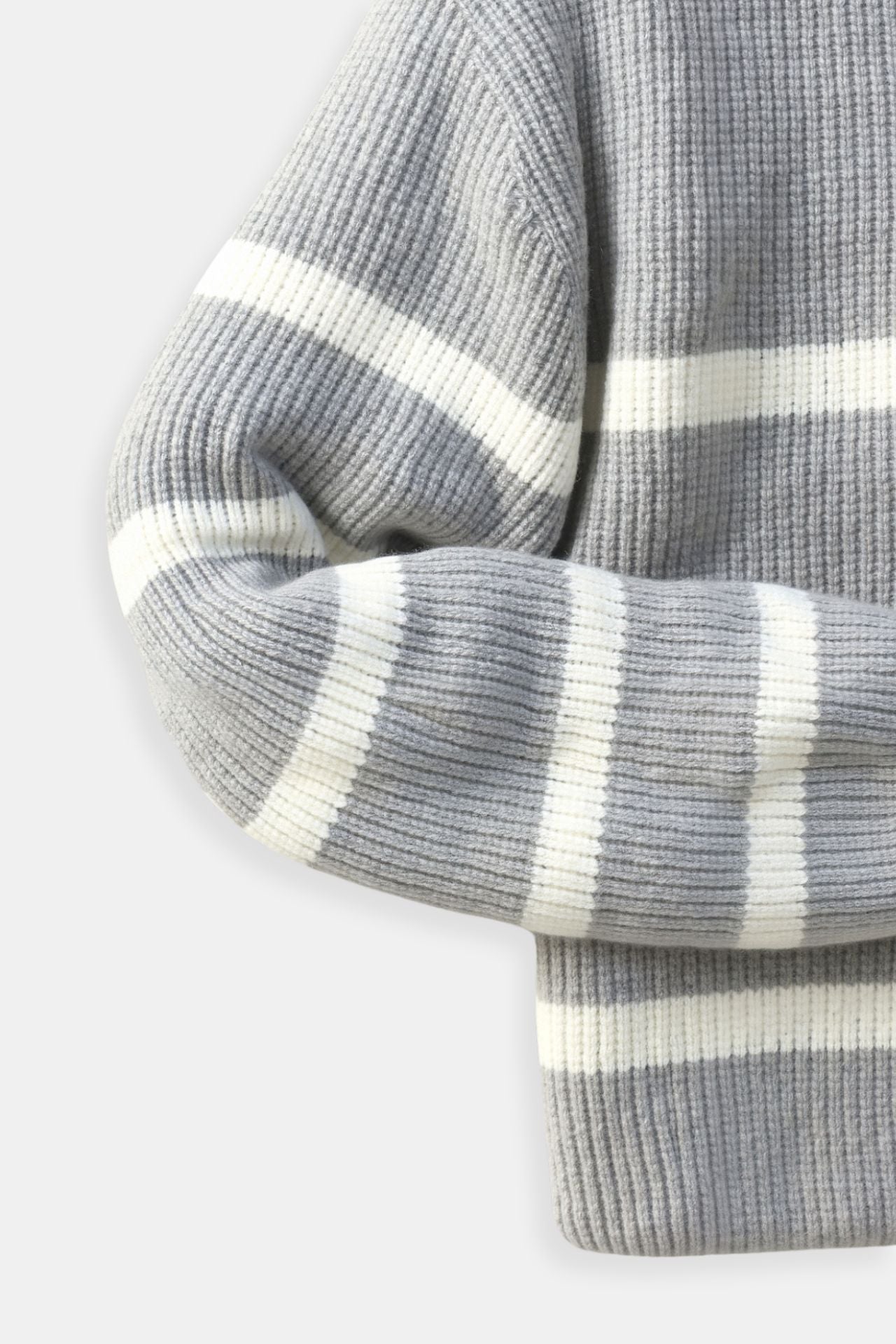 Half-Zip Sweater – Striped Knit with Warm and Breathable Fit