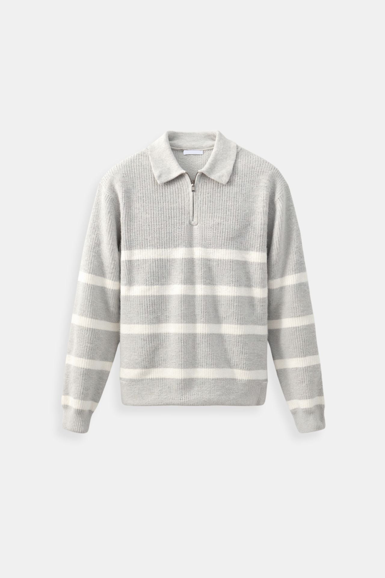Half-Zip Sweater – Striped Knit with Warm and Breathable Fit