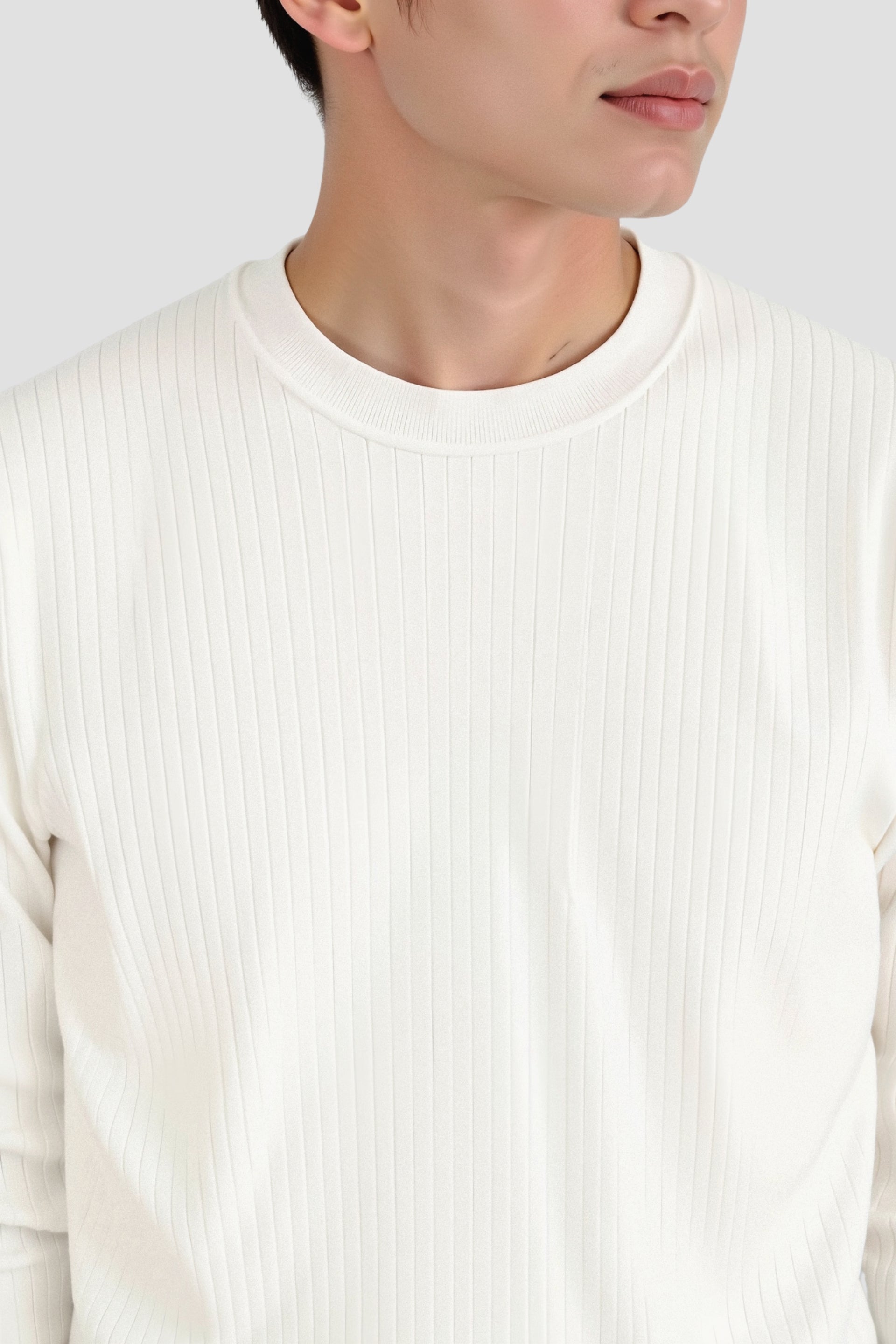 Ribbed Knit Sweater – Perfectly Shaped Long-Sleeve Fit