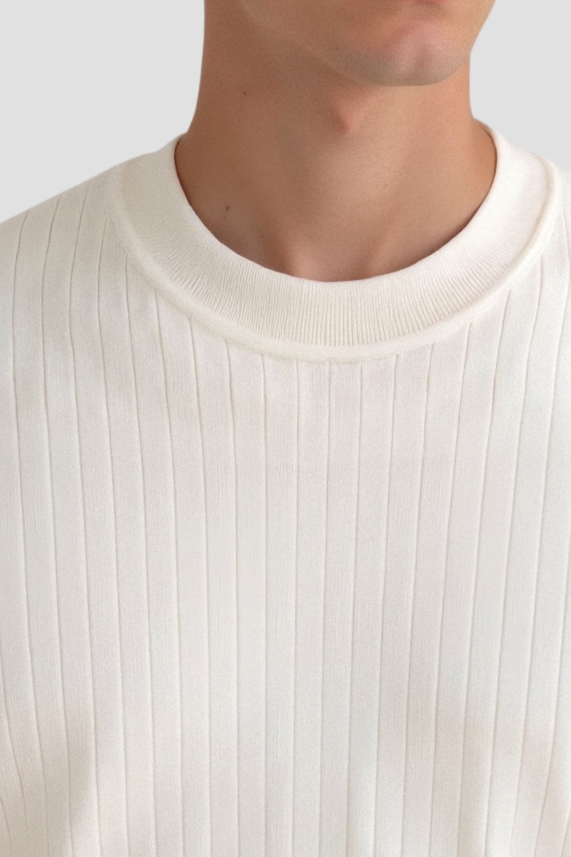 Ribbed Knit Sweater – Perfectly Shaped Long-Sleeve Fit
