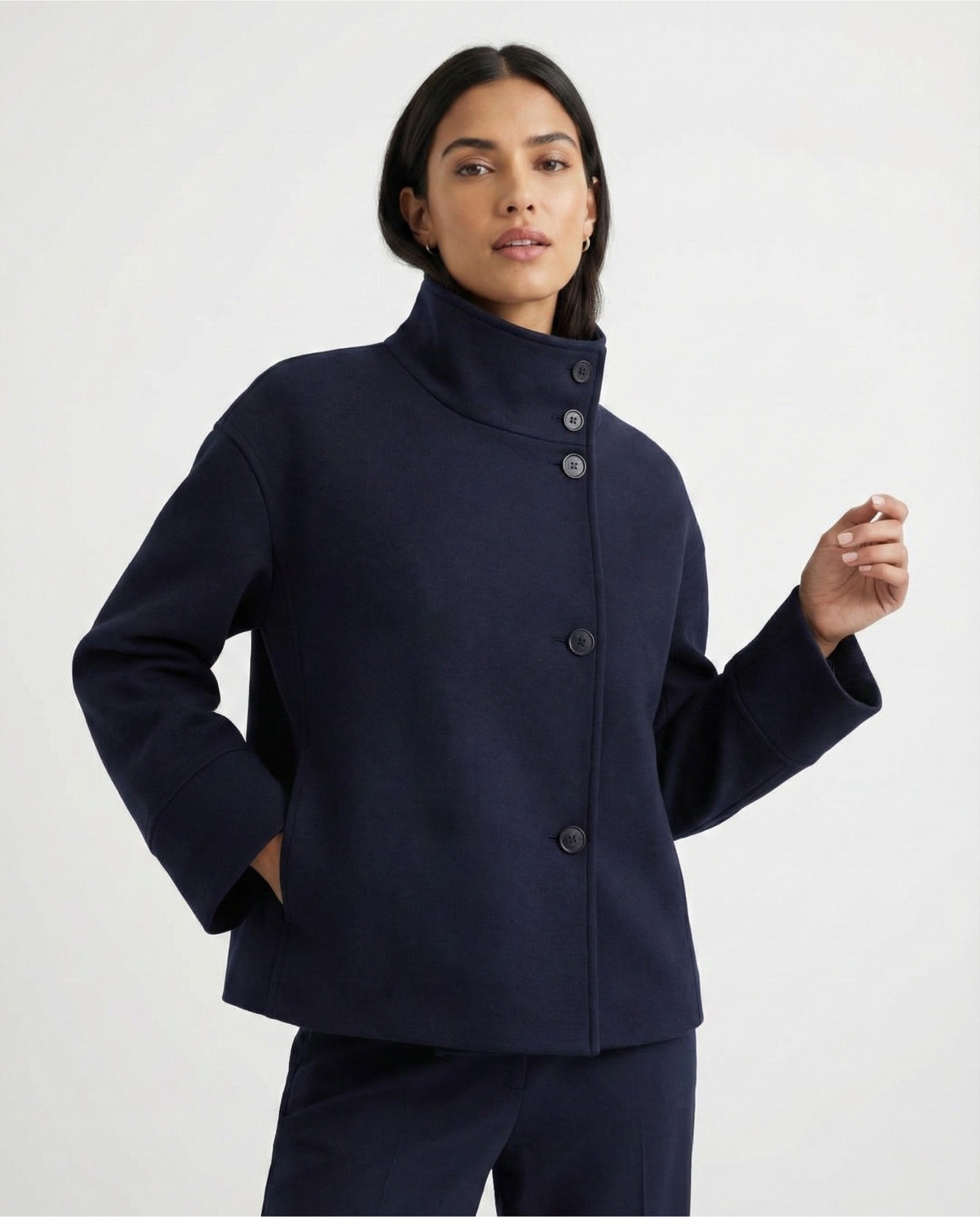 Luxe Double-Breasted Short Coat