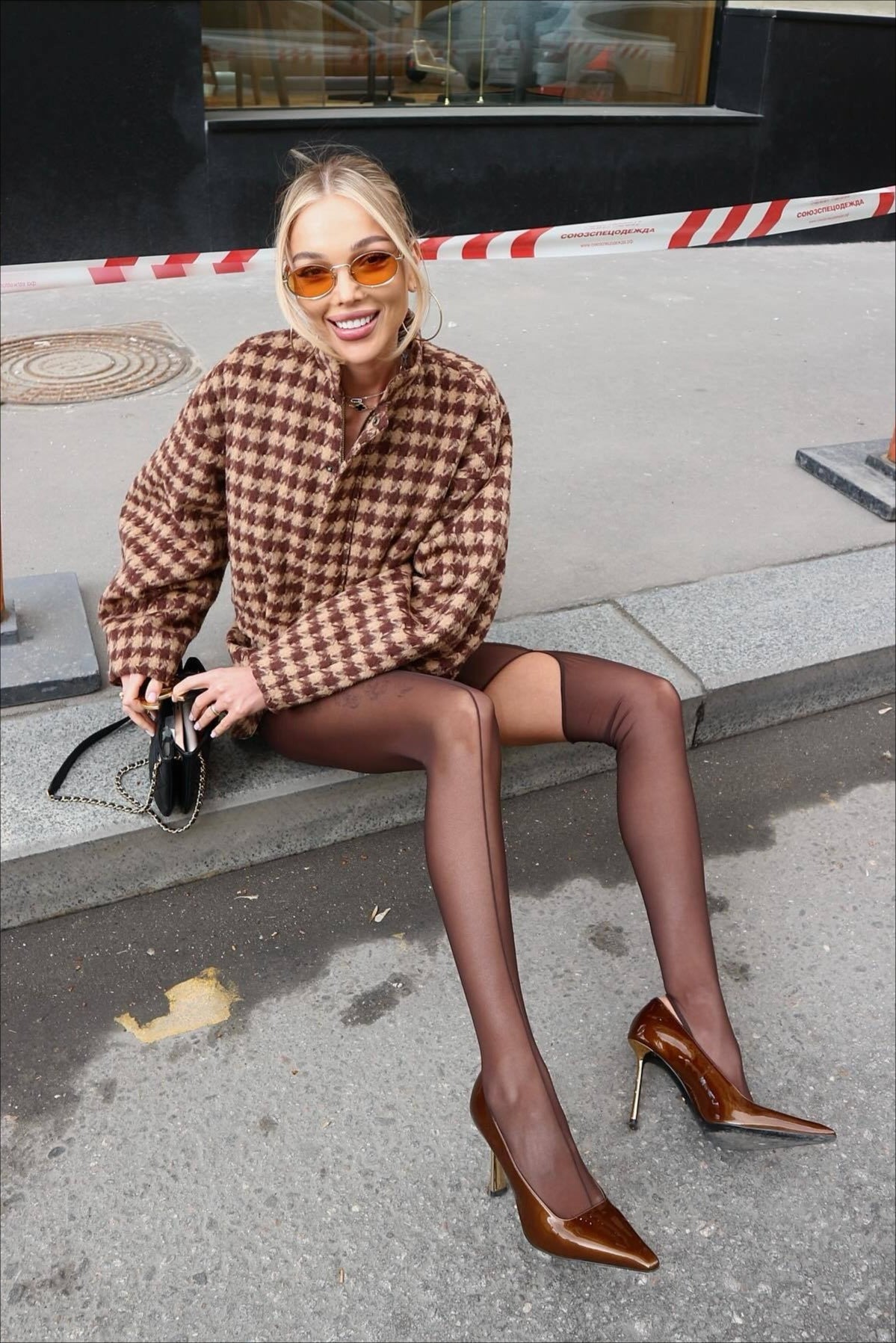 The Audrey | Vintage Houndstooth Jacket & Shorts Set