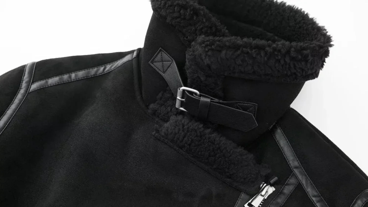 Womens Faux Fur Aviator Jacket