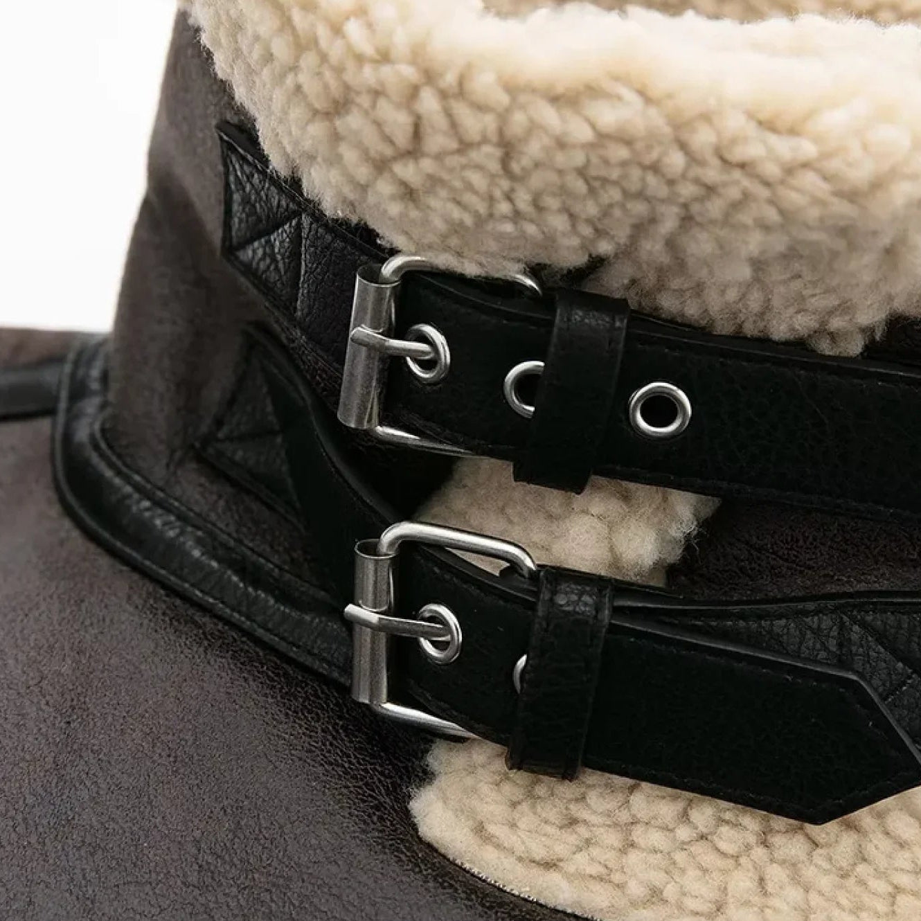 Womens Faux Fur Aviator Jacket