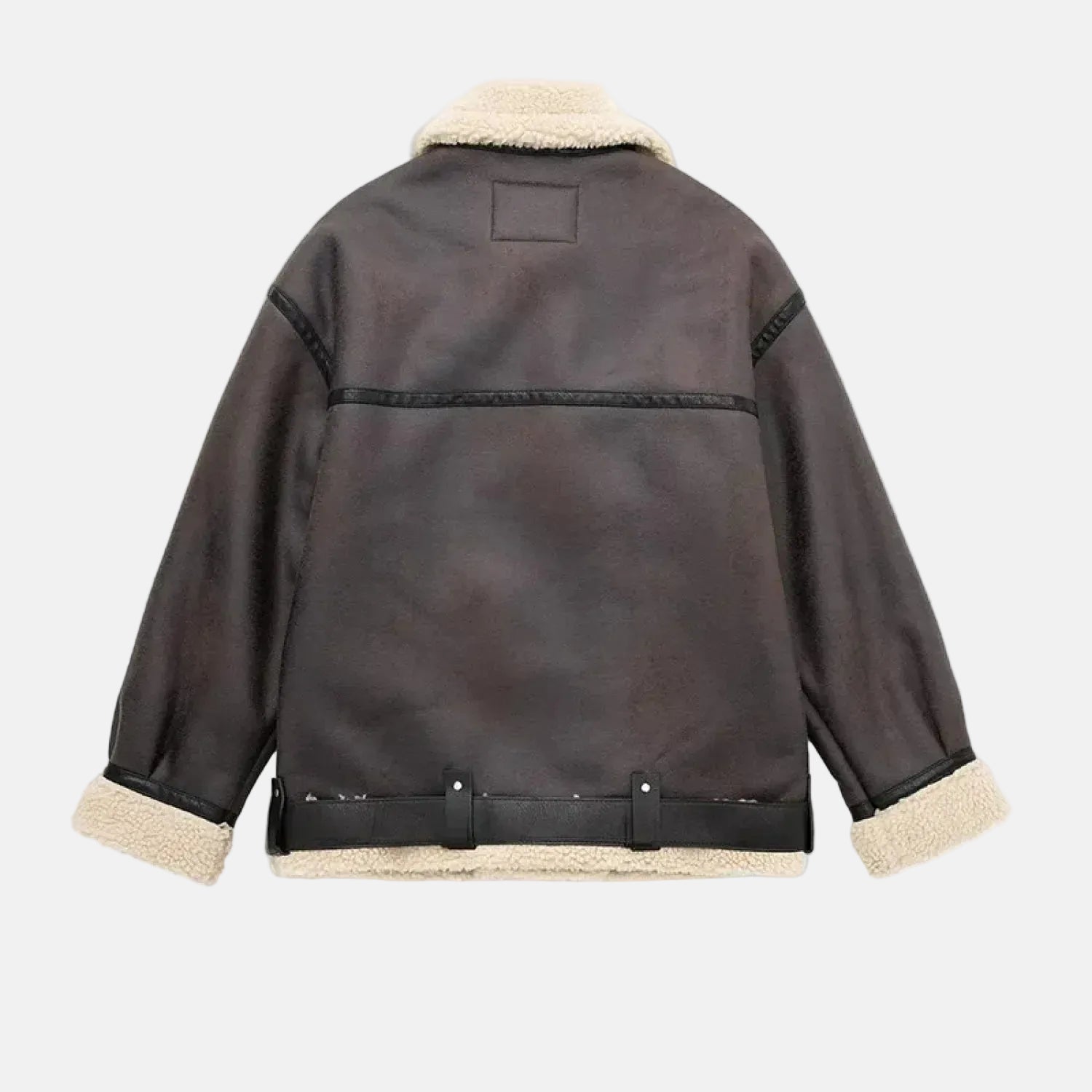 Womens Faux Fur Aviator Jacket