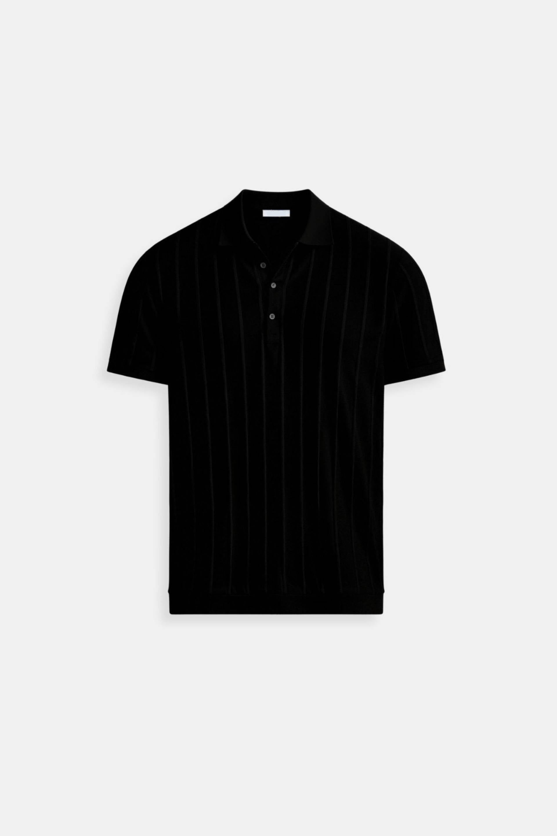 Milan | Polo with Vertical Stripe and Refined Appearance