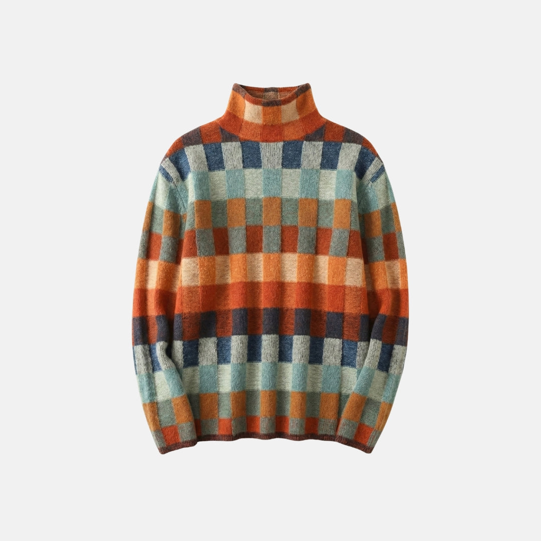 The Mosaic Soft Cashmere-Touch Turtleneck