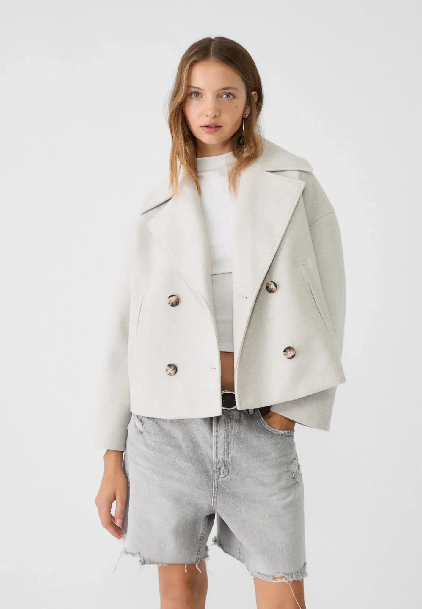 Short Double-Breasted Jacket Chic Outerwear